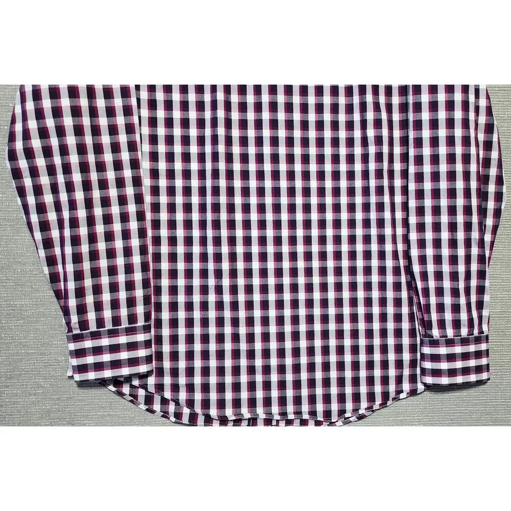 Banana Republic Plaid Button‎ Down Shirt Mens L Non Iron Classic Fit